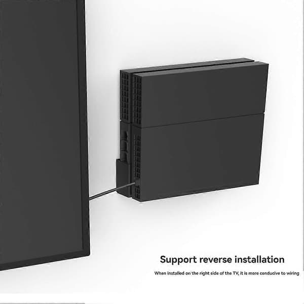 Wall Mount for PS4 Original, Near or Behind TV, Space-Saving and Improved Airflow, Fall Protection for Gaming Accessories