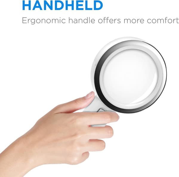 5x High Power Magnifier with Light, 90mm Distortion-Free