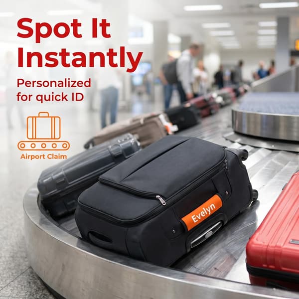 Personalized Name Luggage Handle Wrap, Durable Single Letter Handle Cover, Easy to Install Suitcase Grip