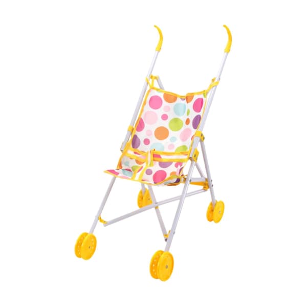 kowaku Doll Toy Foldable Pretend Play Stroller Role Play Pram Foldable Simulation Toy pp Fabric Suitable for Kids Home
