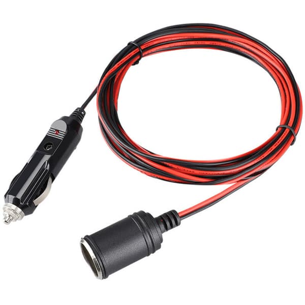 Cigarette Lighter Extension Cable, 3.7M 12V-24V DC, 20AWG Connector, Waterproof Cigarette Lighter Extension Cable with 15A Fuse for Motorcycle, Boat
