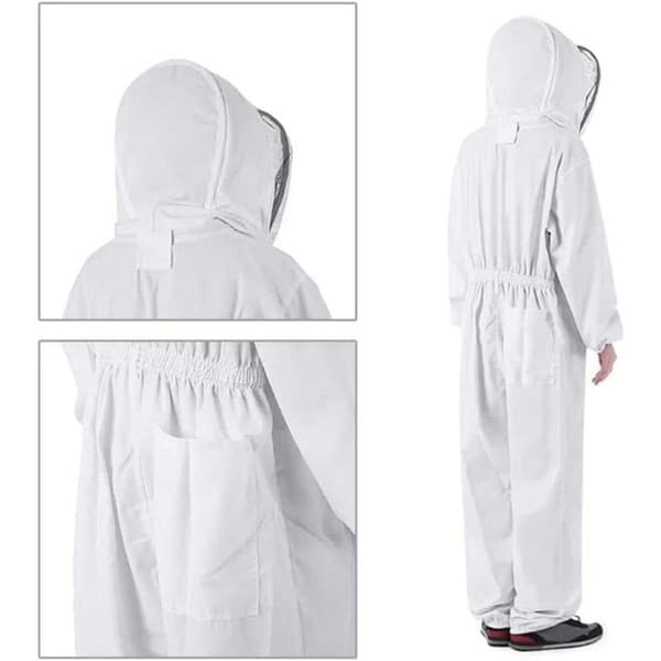 Beekeeper Suit, Beekeeping Suit with Protective Veil, Detachable Hat, Beekeeping Jacket, Total Protection for Unisex, for Bee Sting Prevention