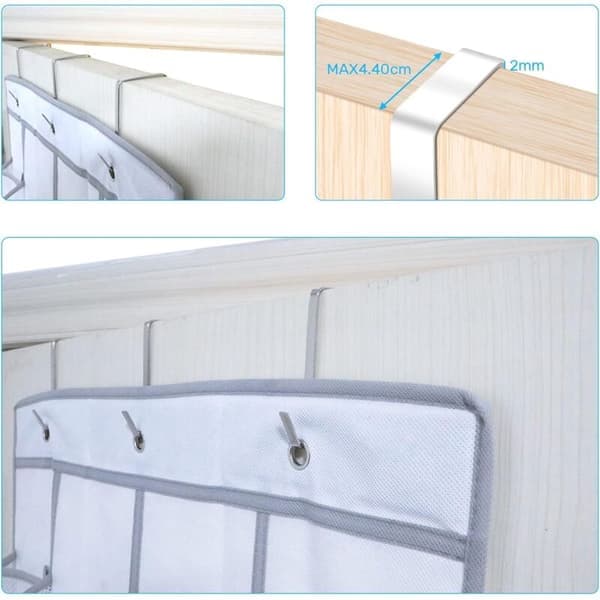 Over Door Shoe Rack, Hanging Storage Bag with 24 Pockets, Hanging Shoe Organizer