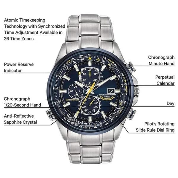 Citizen Eco-Drive Promaster Skyhawk Blue Angels ur til mænd 45mm sort - WELLNGS