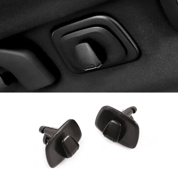 4x auton mustat ABS-sisäkaton koukut vaatehenkarit verhoilu V90 S90 XC40 XC60 2015-2020[co]