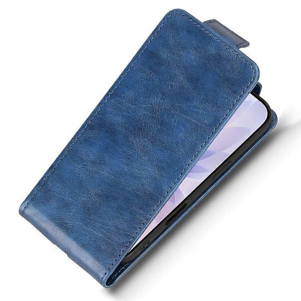 TKdaddy Til iPhone 17 Stand Etui Magnetisk Lukning Lodret Flip Læder Telefoncover med Kortholder Mørkeblå