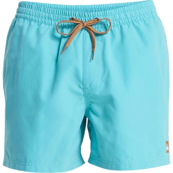 Badeshorts til mænd, ensfarvet, 15 tommer Aqua S Aqua S