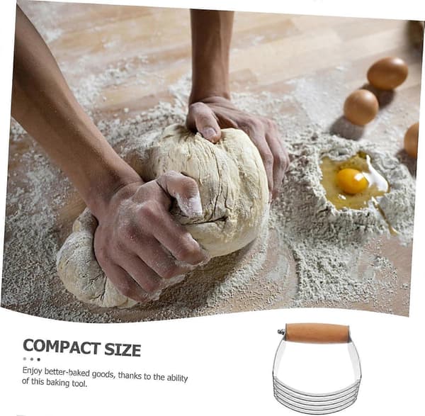 Deigkutter og deigskrape i rustfritt stål med ergonomisk grep for baking av brød, pizza og kaker