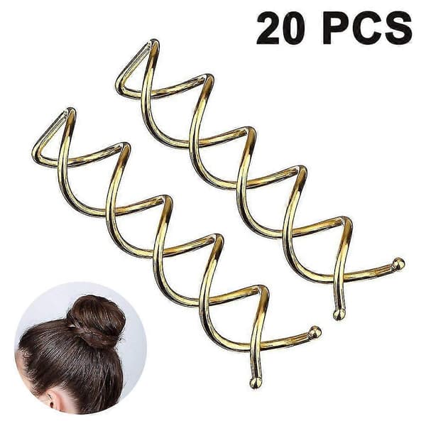 20 spiralhårnåler Twist Clips Runde hårklemmer Hårstyling Spiral