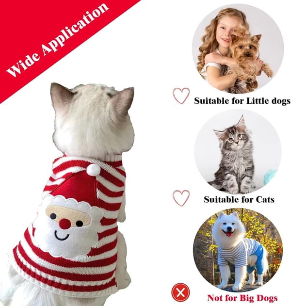 Hundetrøje (Julemand, Rød - M), Julekostumer til hunde