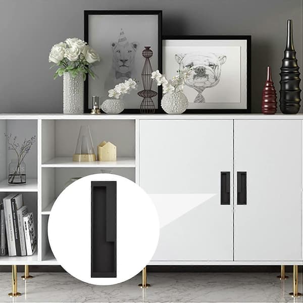 Innfelt skyvedørhåndtak i aluminiumslegering, moderne og enkelt, egnet for b