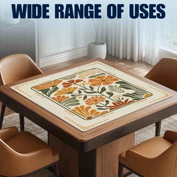Orange Beige Grøn Boho Blomstret Mahjongmåtte til Bord 31,5\"x 31,5\" Grøn Boho Green Boho