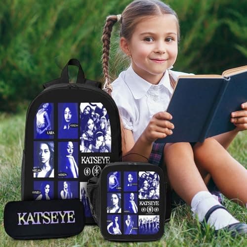 DPKLAD Katseye Ryggsäck Katseye Merch Campusväska Korea Pop Ryggsäck för Fans Lättviktsresor Nya Terminspresenter（04-E） 04-e 04-e
