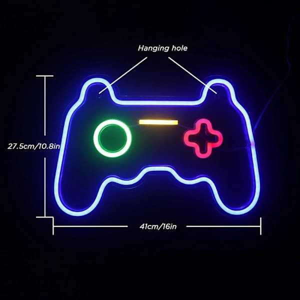 Game Neon Sign Lamp 16 X 10.8 Inch Game Led Sign Controller Neon Sign[CO]