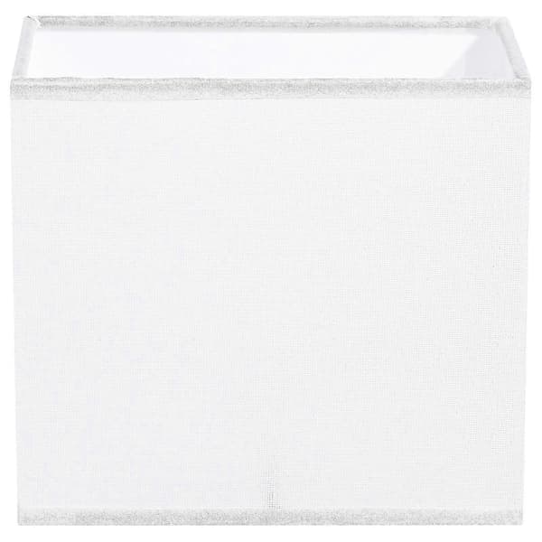 Rektangulär lampskärm Bordslampa Enkel stil Metallmaterial Vit 18x16,5cm Skyddar ögonen 1 set