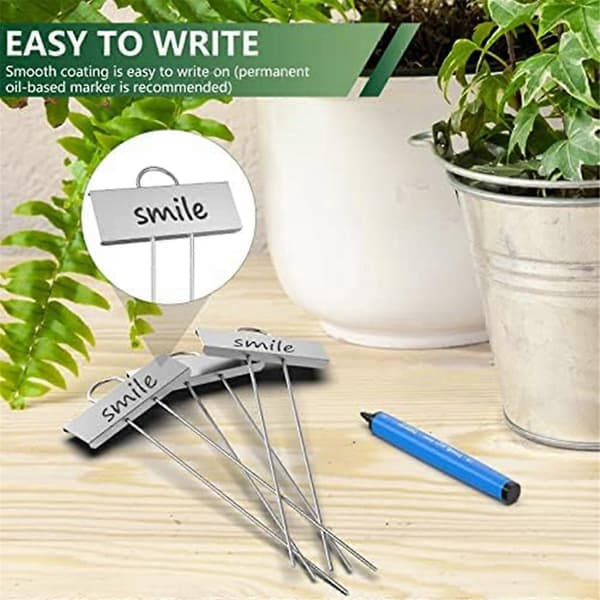 30-pack Metal Plant Labels Weatherproof Garden Markers Reusable