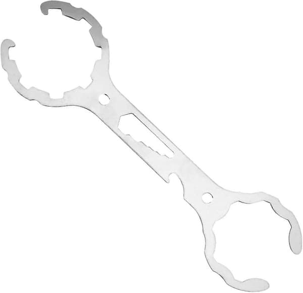 Gassflaskenøkkel i rustfritt stål for enkel ventilåpning og lokk til gassflasker