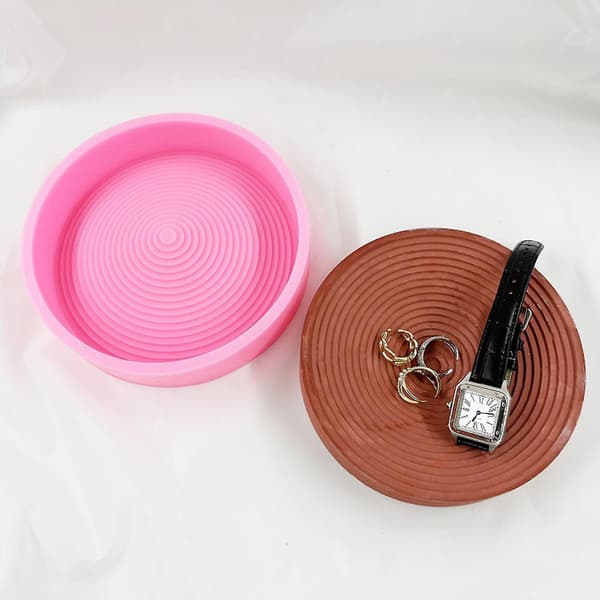 Super Bright Tea Table Silikonform Epoksyharpiks Coaster Fruktfat Matteform-fg