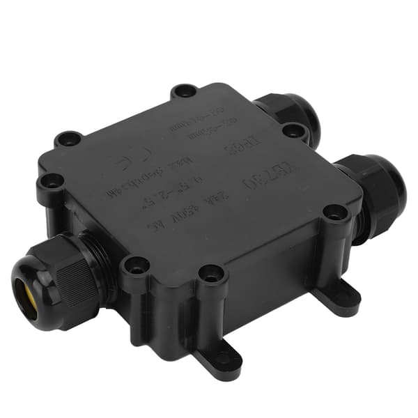Outdoor Waterproof Junction Box 3-Way Flame Retardant Cable Connector Case IP68 YB730