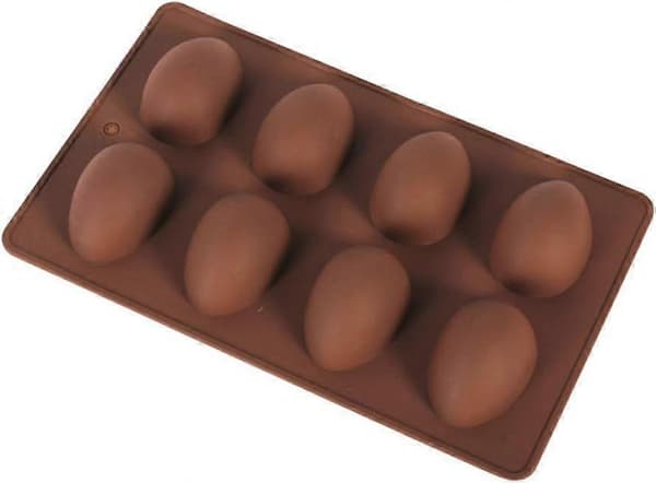 8 silikonformer for påske til sjokolade, såpe, kakedekorasjon, enkel å løsne
