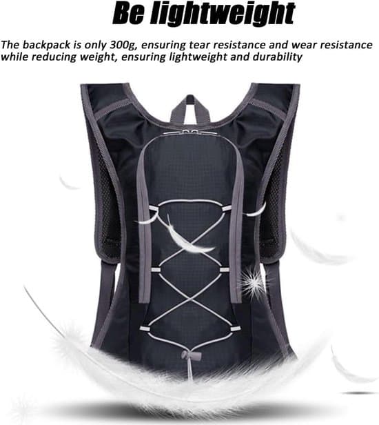 Hydration Backpack with Water Bladder, Lightweight Tear-Resistant Backpack with Drinking Hose for Cycling, Hiking, Running, Pink