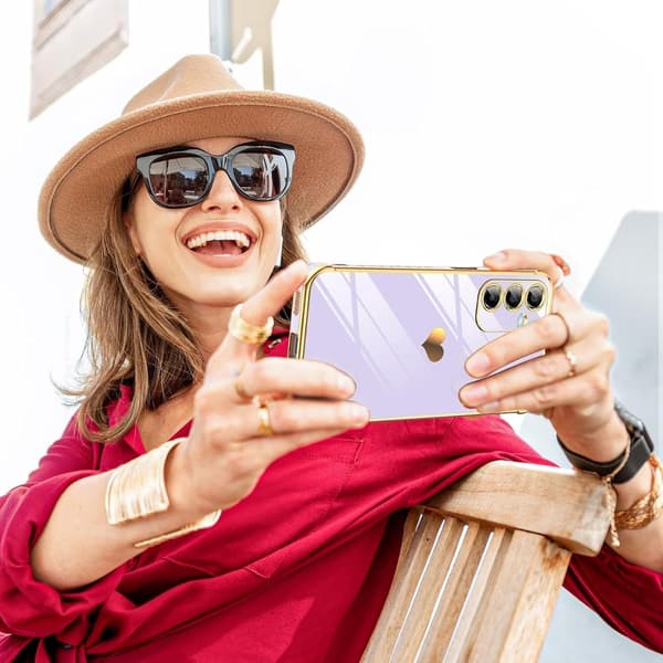 Samsung Galaxy A16 4G/5G Phone Case, Soft TPU, Shockproof, Scratch-Resistant, Light Heart Pattern, Everyday Use, Purple