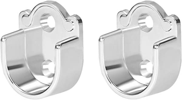 2 x 19 mm sinkflens dusjforhengstangfester, skapfeste