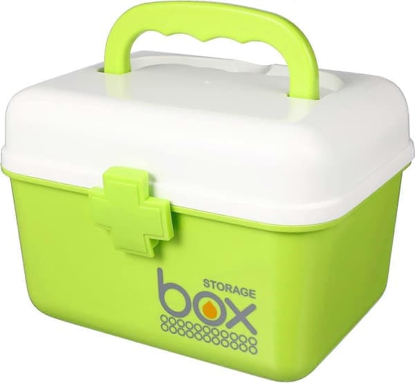 Lockable Medicine Cabinet, Medicine Box with Handle, Lockable Storage Box, Portable Security Box, Large Storage Box with Lock