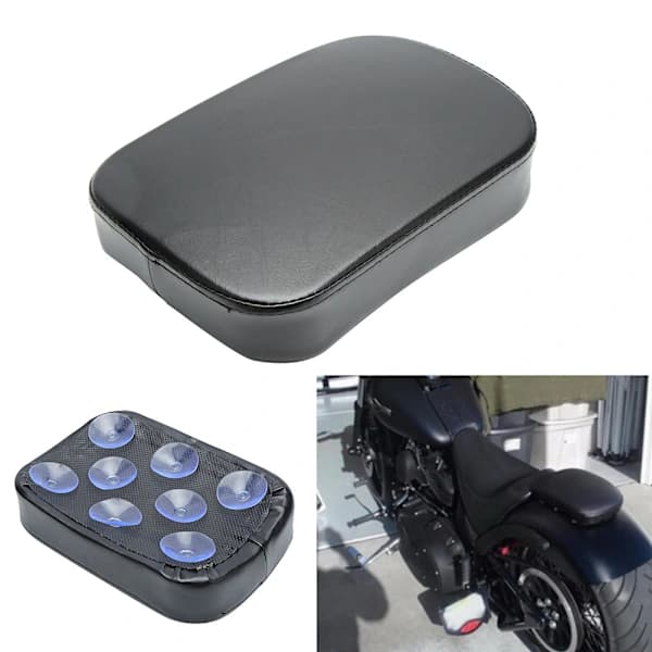 Motorcycle Universal Pillion Pad Rear Seat Cushion Passenger Saddle with 8 Suction Cups
