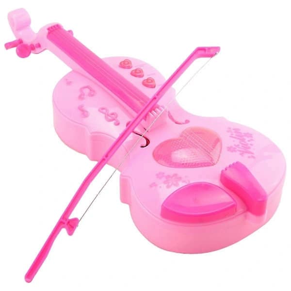 Simuleringsviolin til børn Legetøj Musikinstrument Pædagogisk legetøj Julegave til børn Piger Rosa