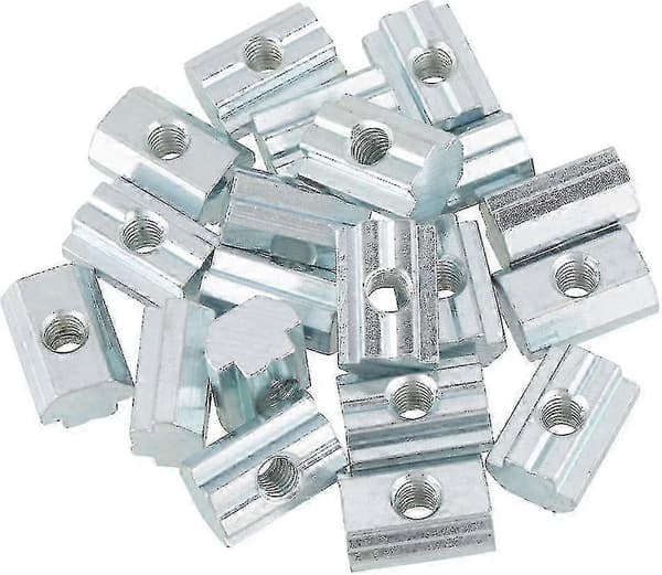 20 st Standard glidmutter för aluminiumprofiltillbehör (T-mutter typ 40 M8)