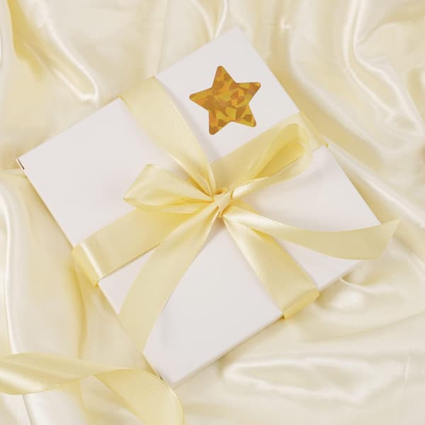 Beige band, 4cm x 22m dekorativt band presentförpackning för Valentin