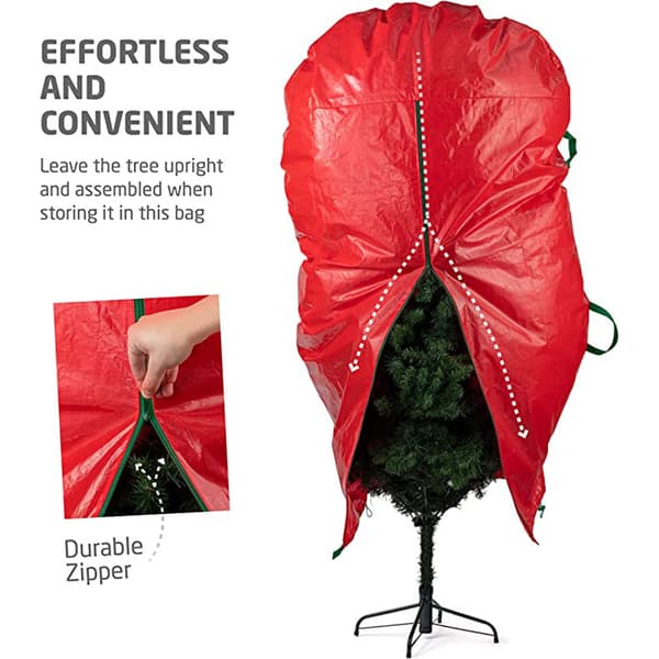 Vertical Christmas Tree Storage Bag - Artificial Tree Protection up to 7.5ft Tall Durable Oxford Wat