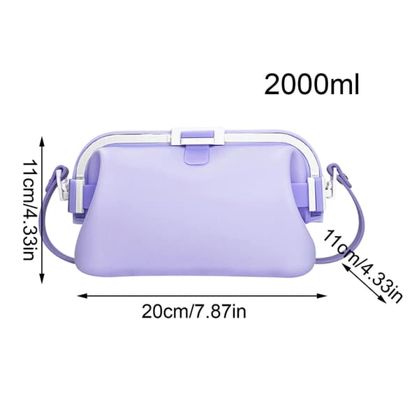 Kvinders sommer silikone håndtaske, Jelly Bag Vandtæt mulepose Lilla Purple