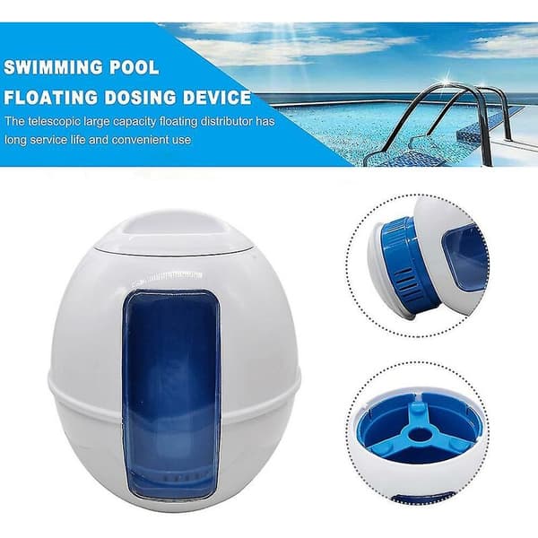 Poolrengöring Flytande Kemisk Sterilisator Klor Dispenser Pool Teleskopisk Vattendispenser