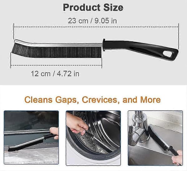 Hard Bristle Tip Cleaning Brush - Gap Cleaning Brush for Bathroom, Kitchen, Window (4-pack) 12 12