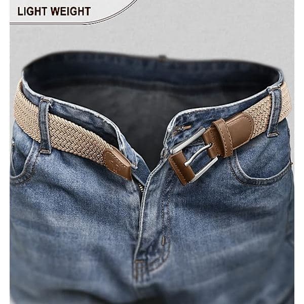 Bälte, avslappnat flätat vävt golfbälte för män och kvinnor jeans
