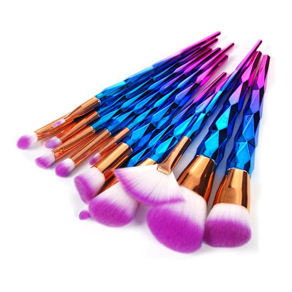 Unicorn Colorful Pro Sæt med 12 eksklusive makeupbørster