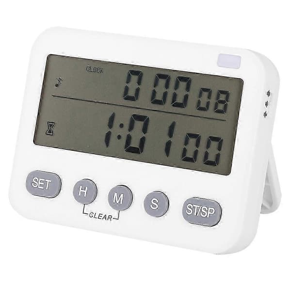 Hjem Køkken Timer Lydløs Vibrationsvækkeur Påmindelse Hvid White