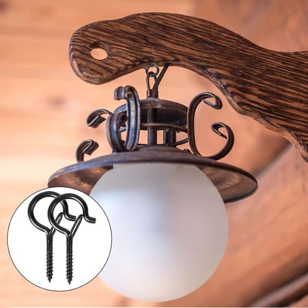 20 Hooks, Screw Hook, Heavy Duty Fastener, Mounting Hook, Ceiling Hooks, Wall Hook, All-purpose Hook for Teacup, Plant, Lamp, Home Office