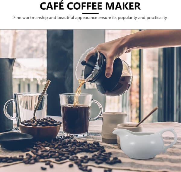 Ceramic Creamer, Multifunctional Coffee Milk Jug with Spout and Comfortable Handle, Suitable for Home Use