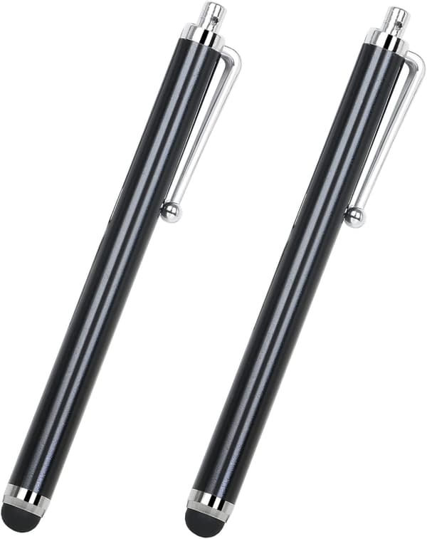 2 stk. Sorte Smart Phone Penne Stylus, Silikone Spids Penne til Touchscreen Enheder