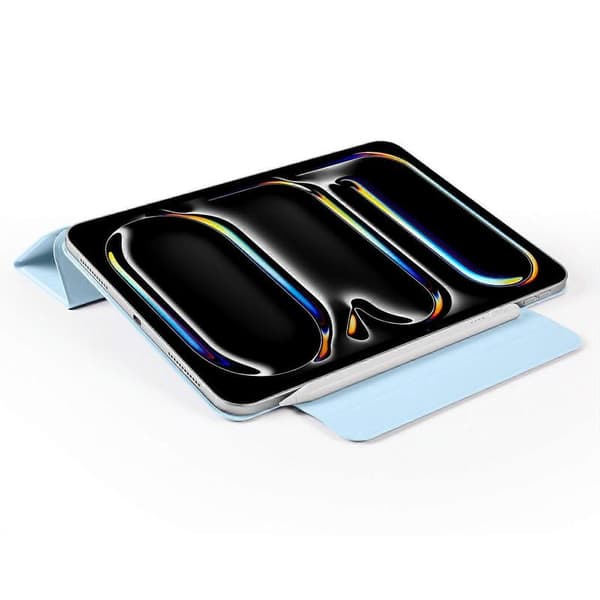 Etui til iPad Pro 13 (2024) PC+PU Læder Origami Stand Magnetisk Tablet Beskyttelse - Baby Blå