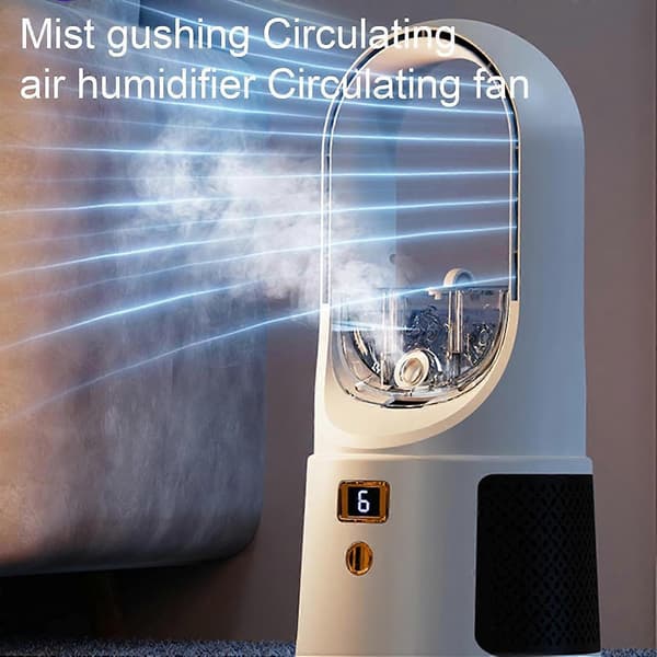 Blæser, 13-tommers bladløs blæser, LED-display, 6 hastigheder, lydløs køling (FMY)
