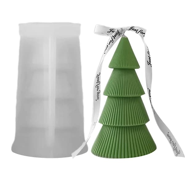 Christmas Tree Shaped Aromatherapy Candle Plaster Collectible Silicone Mold M