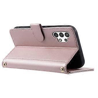 Mobile Case for Samsung Galaxy A32 5G/M32 5G, Grid Pattern Wallet Crossbody Bag (Style B)