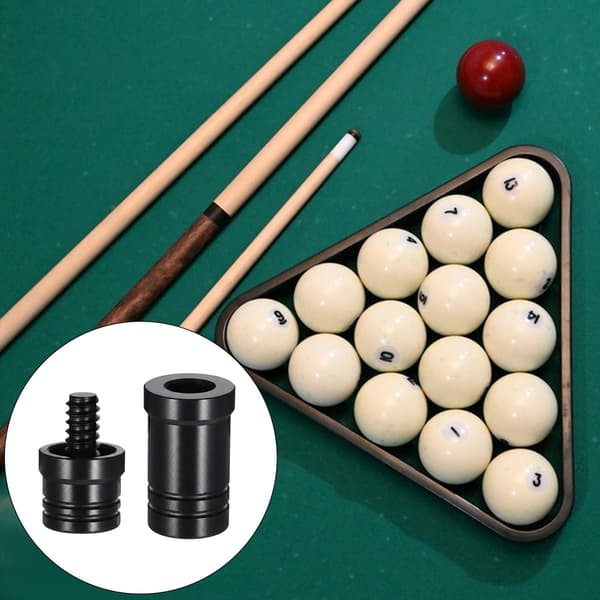 Købeskytter 3/8 x 10 Billardkøbeskytter Sort Stick Joint-Protector til spillere Pool Billardkøer (Sort, 55x22mm)