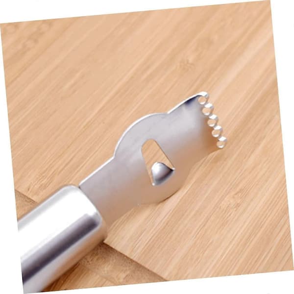 Stainless Steel Citrus Zester and Orange Peeler with Ergonomic Handle for Quick Fruit Garnishing