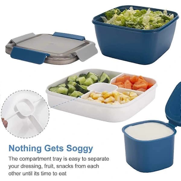 Bento matboks med rom og bestikk Matboks 1500ML[CO]