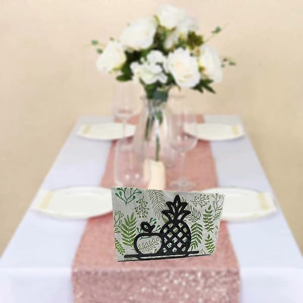 Black Metal Napkin Holder with Space-Saving Vertical Design for Kitchen Tables and Parties